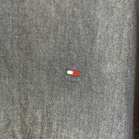 Tommy Hilfiger Button Up Casual Dress Shirt Navy Blue - Picture 3 of 9